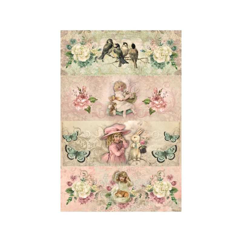 Μεμβράνη θερμική εκτυπωμένη Shabby Easter (shrink) Φ 5.1 εκ La Blanche SB-5oe99