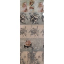 Μεμβράνη θερμική εκτυπωμένη shabby-βεραμαν (shrink) Φ 8εκ La Blanche SB-8cm103