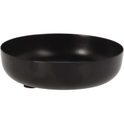 JK Home Decor - ΔΙΣΚΟΣ ΣΤΡΟΓΓΥΛΟΣ 14cm ΜΑΥΡΟΣ 206990