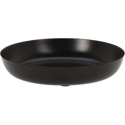 JK Home Decor - ΔΙΣΚΟΣ ΣΤΡΟΓΓΥΛΟΣ 20cm ΜΑΥΡΟΣ 207003