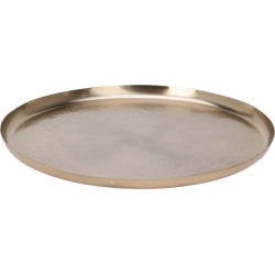 JK Home Décor - Δίσκος Μεταλλικός σε Χρυσό 39cm 341172