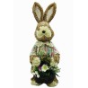 JK Home Décor - Λαγός Χόρτινος με Μπλε Καρώ 48cm 58174
