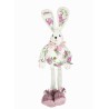 JK Home Décor - Λαγός με Λουλούδια από Φελιζόλ Λευκό 60cm 58180