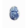 JK Home Décor - Αυγό με Λουλούδια από Φελιζόλ Μπλε 4cm S/6 58183