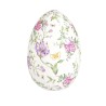 JK Home Décor - Αυγό με Λουλούδια από Φελιζόλ Λευκό 30cm 58185