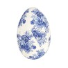 JK Home Décor - Αυγό με Λουλούδια από Φελιζόλ Μπλε 30cm 58187