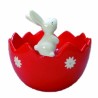 ΑΥΓΟ ΑΝΟΙΧΤΟ ΚΟΚΚΙΝΟ ΠΟΥΑ ΚΕΡΑΜΙΚΟ 17X15CM JK Home Decor 57665