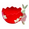 ΑΥΓΟ ΑΝΟΙΧΤΟ ΚΟΚΚΙΝΟ ΚΕΡΑΜΙΚΟ 19X16X14.5CM JK Home Decor 57676