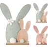 Λαγοί τσόχα/ξύλο 2σχεδ 22x31εκ JK Home Decor 409599 (1τεμ)
