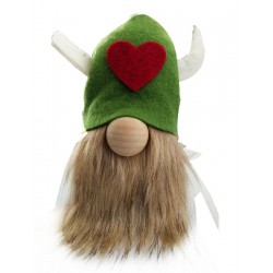 Βίκινγκ τσόχινος με μούσι και πράσινο καπέλο\"Ivar Ragnarsson\" 13εκ