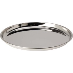 JK Home Décor - Δίσκος από Αλουμίνιο Ασημί 28x2.5cm 584647