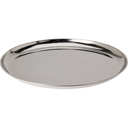 JK Home Décor - Δίσκος από Αλουμίνιο Ασημί 39x2.5cm 584692