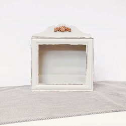KORRESCRAFT-ΣΤΕΦΑΝΟΘΗΚΗ ΠΛΑΓΙΑ ΞΥΛΙΝΗ 30Χ29 FLOWERS-COTTAGE WHITE 239-502-63