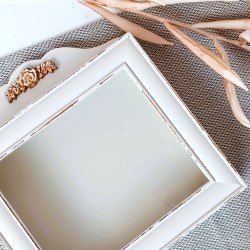 KORRESCRAFT-ΣΤΕΦΑΝΟΘΗΚΗ ΠΛΑΓΙΑ ΞΥΛΙΝΗ 30Χ29 FLOWERS-COTTAGE WHITE 239-502-63
