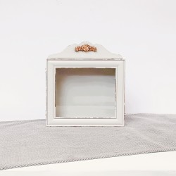 KORRESCRAFT-ΣΤΕΦΑΝΟΘΗΚΗ ΠΛΑΓΙΑ ΞΥΛΙΝΗ 30Χ29 FLOWERS-COTTAGE WHITE 239-502-63
