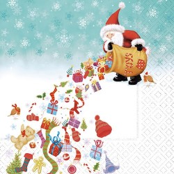 Χαρτοπετσέτα για decoupage 33Χ33 Paper-design Santa's rain LC0346