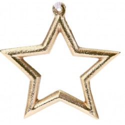 Στολίδι αστέρι κρεμαστό χρυσό αντικέ 10εκ Jk Home Decoration 689204b
