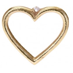 Στολίδι καρδιά κρεμαστό χρυσό αντικέ 10εκ JK Home Decoration 689204c