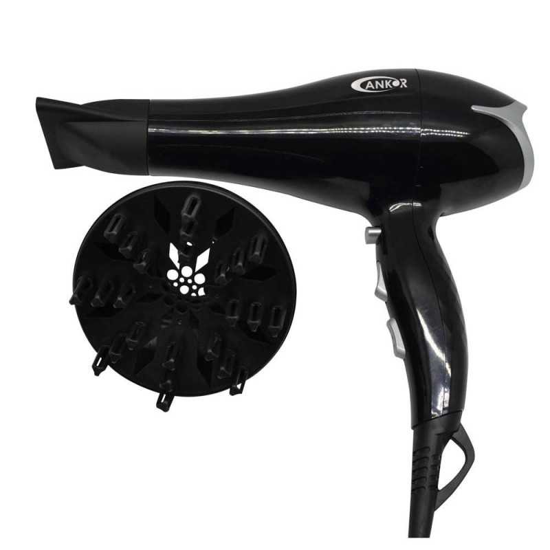 Σεσουάρ μαλλιών με 2 φυσούνες μαύρο 2400W Ankor 818532