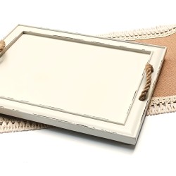 KORRESCRAFT 236-611-63 – Ξύλινος Δίσκος 34×43εκ – Antique – Cottage White