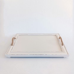 KORRESCRAFT 236-611-63 – Ξύλινος Δίσκος 34×43εκ – Antique – Cottage White