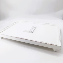 KORRESCRAFT- 270-139-02 Δίσκος 44×31εκ – Ζευγάρι – Shabby White
