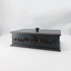 KORRESCRAFT 236-726-05 – Διακοσμητικό μεγάλο Κουτί 37x11,5x24εκ - Classic Black