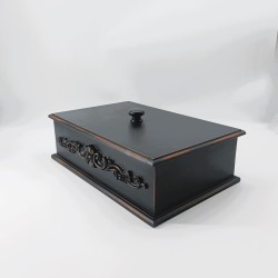 KORRESCRAFT 236-726-05 – Διακοσμητικό μεγάλο Κουτί 37x11,5x24εκ - Classic Black