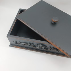 KORRESCRAFT 236-726-05 – Διακοσμητικό μεγάλο Κουτί 37x11,5x24εκ - Classic Black