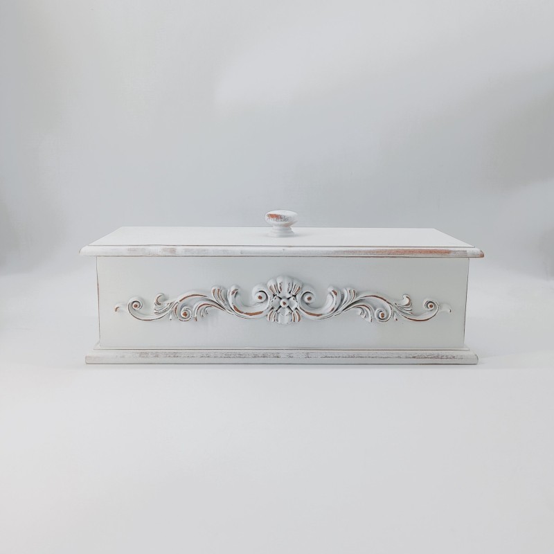 KORRESCRAFT 236-727-02 – Διακοσμητικό Κουτί 37x11,5x14εκ - Shabby White
