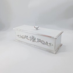 KORRESCRAFT 236-727-02 – Διακοσμητικό Κουτί 37x11,5x14εκ - Shabby White