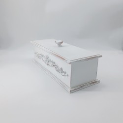 KORRESCRAFT 236-727-02 – Διακοσμητικό Κουτί 37x11,5x14εκ - Shabby White