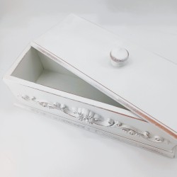 KORRESCRAFT 236-727-02 – Διακοσμητικό Κουτί 37x11,5x14εκ - Shabby White