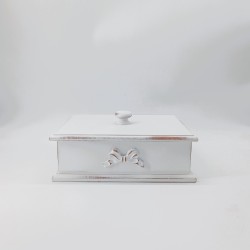 KORRESCRAFT 236-728-02 – Διακοσμητικό Κουτί Choco 25x8,5x20εκ - Shabby White