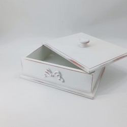 KORRESCRAFT 236-728-02 – Διακοσμητικό Κουτί Choco 25x8,5x20εκ - Shabby White