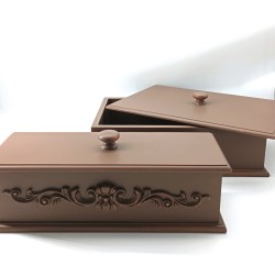 KORRESCRAFT 236-727-45 – Διακοσμητικό Κουτί 37x11,5x14εκ - Mocca