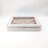 KORRESCRAFT 239-545-63 – Στεφανοθήκη Ξύλινη με Ύφασμα 33x26,5εκ – Champagne – Cottage White