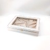 KORRESCRAFT 239-545-63 – Στεφανοθήκη Ξύλινη με Ύφασμα 33x26,5εκ – Champagne – Cottage White