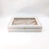 KORRESCRAFT 239-545-63 – Στεφανοθήκη Ξύλινη με Ύφασμα 33x26,5εκ – Champagne – Cottage White