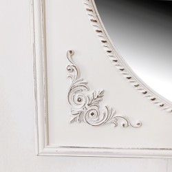 KORRESCRAFT 270-091-02 – Καθρέπτης Τοίχου Οβάλ 90Χ70εκ – Province – White Chocolate