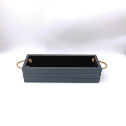 KORRESCRAFT- 236-720-05 Ξύλινη Θήκη Κρασιού με λαβές 37Χ12Χ9εκ