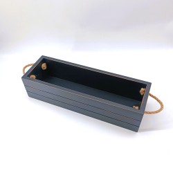 KORRESCRAFT- 236-720-05 Ξύλινη Θήκη Κρασιού με λαβές 37Χ12Χ9εκ