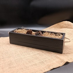 KORRESCRAFT- 236-720-05 Ξύλινη Θήκη Κρασιού με λαβές 37Χ12Χ9εκ