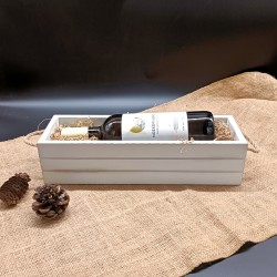 KORRESCRAFT- 236-720-02 Ξύλινη Θήκη Κρασιού με λαβές 37Χ12Χ9εκ