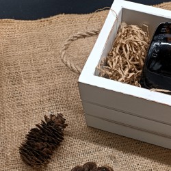 KORRESCRAFT- 236-720-02 Ξύλινη Θήκη Κρασιού με λαβές 37Χ12Χ9εκ