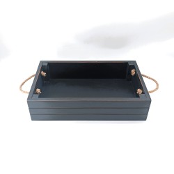 KORRESCRAFT- 236-721-02 Ξύλινη Θήκη Κρασιού με λαβές 37Χ23Χ9εκ