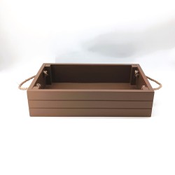 KORRESCRAFT- 236-721-45 Ξύλινη Θήκη Κρασιού με λαβές 37Χ23Χ9εκ