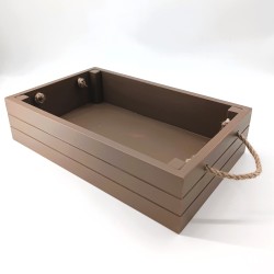 KORRESCRAFT- 236-721-45 Ξύλινη Θήκη Κρασιού με λαβές 37Χ23Χ9εκ