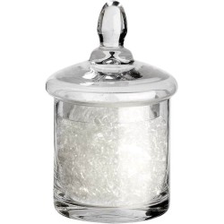 Γυάλα κυλινδρική διάφανη με καπάκι 13x20 εκ JK Home Decoration 47117
