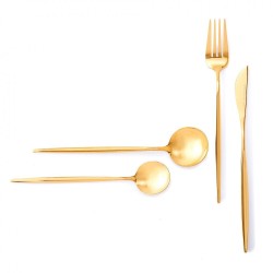 Σετ ανοξείδωτα μαχαιροπήρουνα χρυσά 24 τμχ SP tableware Sienna 40010702